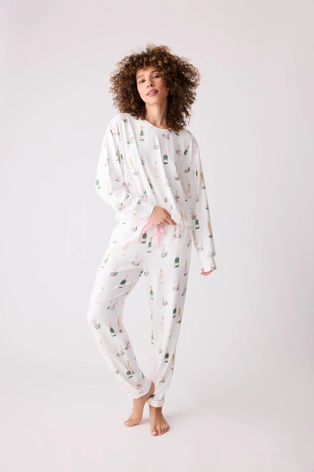 Sleepwear Pj Salvage Jogger Set CATLETICS Long Sleeve Top/Jogger