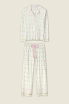 Playful Prints Cotton-Modal Long Sleeve Pajama Set by PJ Salvage featuring a colorful pattern and comfortable design.