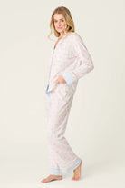Playful Prints Cotton-Modal Long Sleeve Pajama Set by PJ Salvage in All Wrapped Up Pink Bow Print