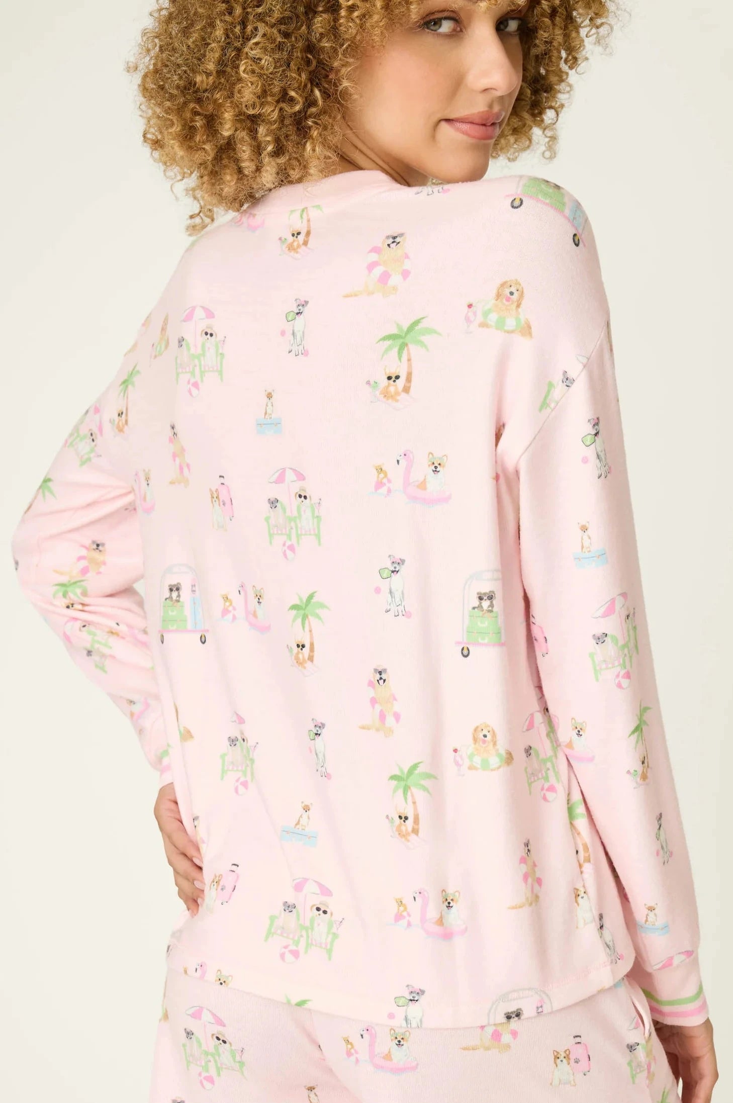 Pupcation Palms Sunnies & Sunshine Dog Print Jogger Set 