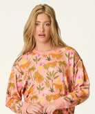 PJ Salvage In The Jungle leopard safari print long sleeve top and pant set in peachy jersey — Cloud Nine Pajamas Edmonton