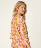 PJ Salvage In The Jungle leopard safari print long sleeve top and pant set in peachy jersey — Cloud Nine Pajamas Edmonton