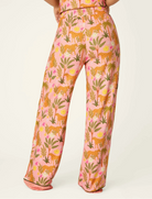 PJ Salvage In The Jungle leopard safari print long sleeve top and pant set in peachy jersey — Cloud Nine Pajamas Edmonton