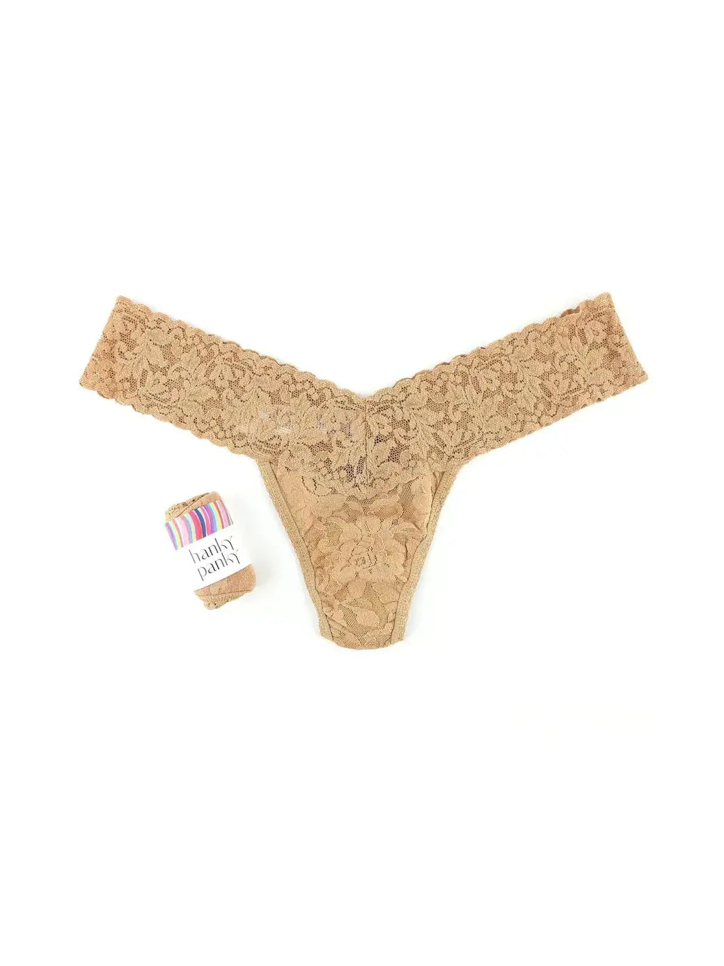 suntan beige Low Rise Thong Wrapped-HANKY PANKY-Cloud Nine Pajamas
