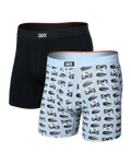 2-Pack Boxer Brief Vibe Xtra Soft SAXX - PUCK STOPPER/BLACK