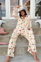 PJ Salvage Saddle Up Pointelle PJ Set lifestyle model — Cloud Nine Pajamas Edmonton