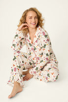 PJ Salvage Saddle Up Pointelle PJ Set lifestyle model sitting — Cloud Nine Pajamas Edmonton