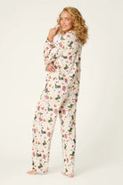 PJ Salvage Saddle Up Western PJ Set model back view — Cloud Nine Pajamas Edmonton
