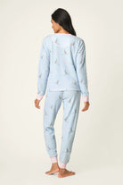 Ski Jammie Classics Brushed Thermal PJ Set featuring winter prints and cozy design by PJ Salvage.