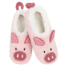 Barnyard Babes Sherpa Animal Slippers Snoozies Pink Pig