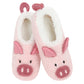 Barnyard Babes Sherpa Animal Slippers Snoozies Pink Pig