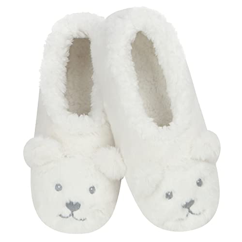 The Zoo Crew Fur Animals Slipper Socks Snoozies Polar Bear
