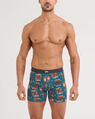 SAXX Vibe Xtra Soft Boxer Brief St. Nick's Kicks front view on model — Cloud Nine Pajamas Edmonton