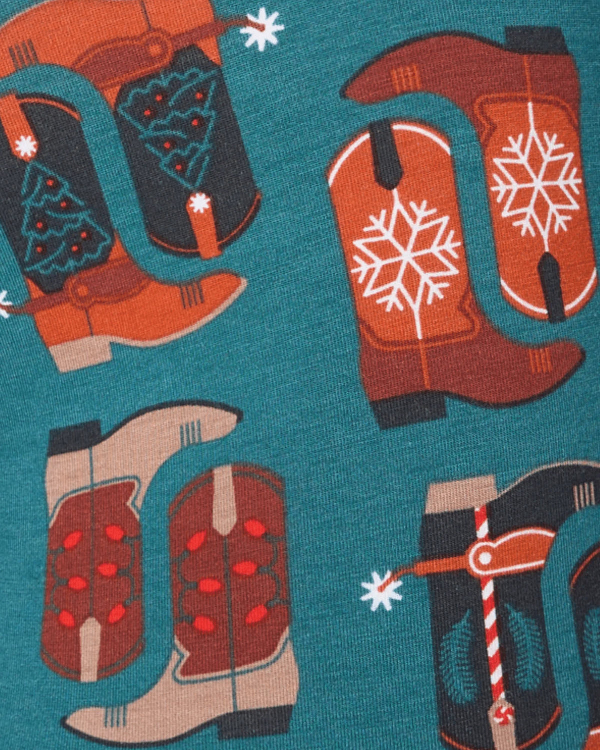 SAXX Vibe Xtra Soft Boxer Brief St. Nick's Kicks Santa footwear print swatch — Cloud Nine Pajamas Edmonton