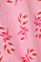 PJ Salvage Sweeter Than Sugar Baby Pink double-brushed flannel fabric swatch — Cloud Nine Pajamas
