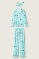 This is How I Roll Dog Print Flannel PJ Set from PJ Salvage featuring a playful design and matching headband.