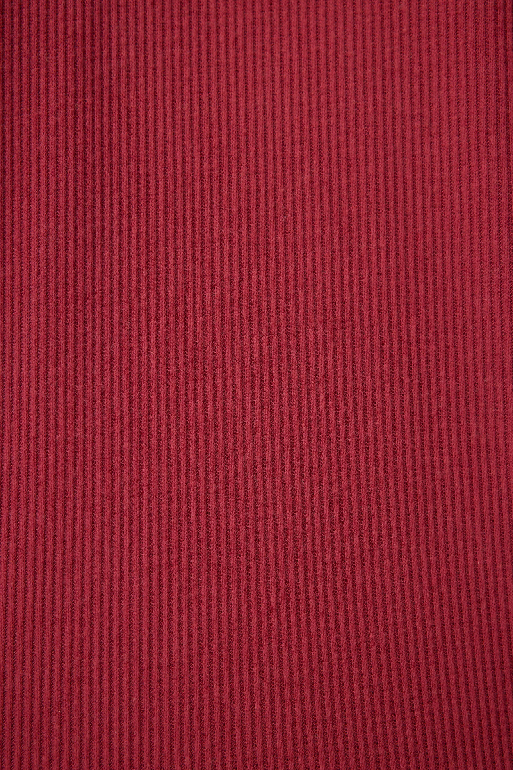 Top + Jogger Textured Essentials Lounge Set PORT Red PJ SALVAGE close up of fabric showing colour and texture