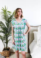 Tropic Like It's Hot Flutter Bamboo Nightgown Georgia Rylan