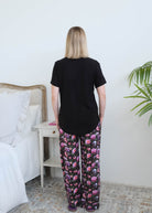 Miranda Nic Dreamy Blooms PJ Set model back view — Cloud Nine Pajamas Edmonton