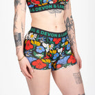 Devon + Lang Bria Boyshort in Vivid Bloom print — Cloud Nine Pajamas Edmonton