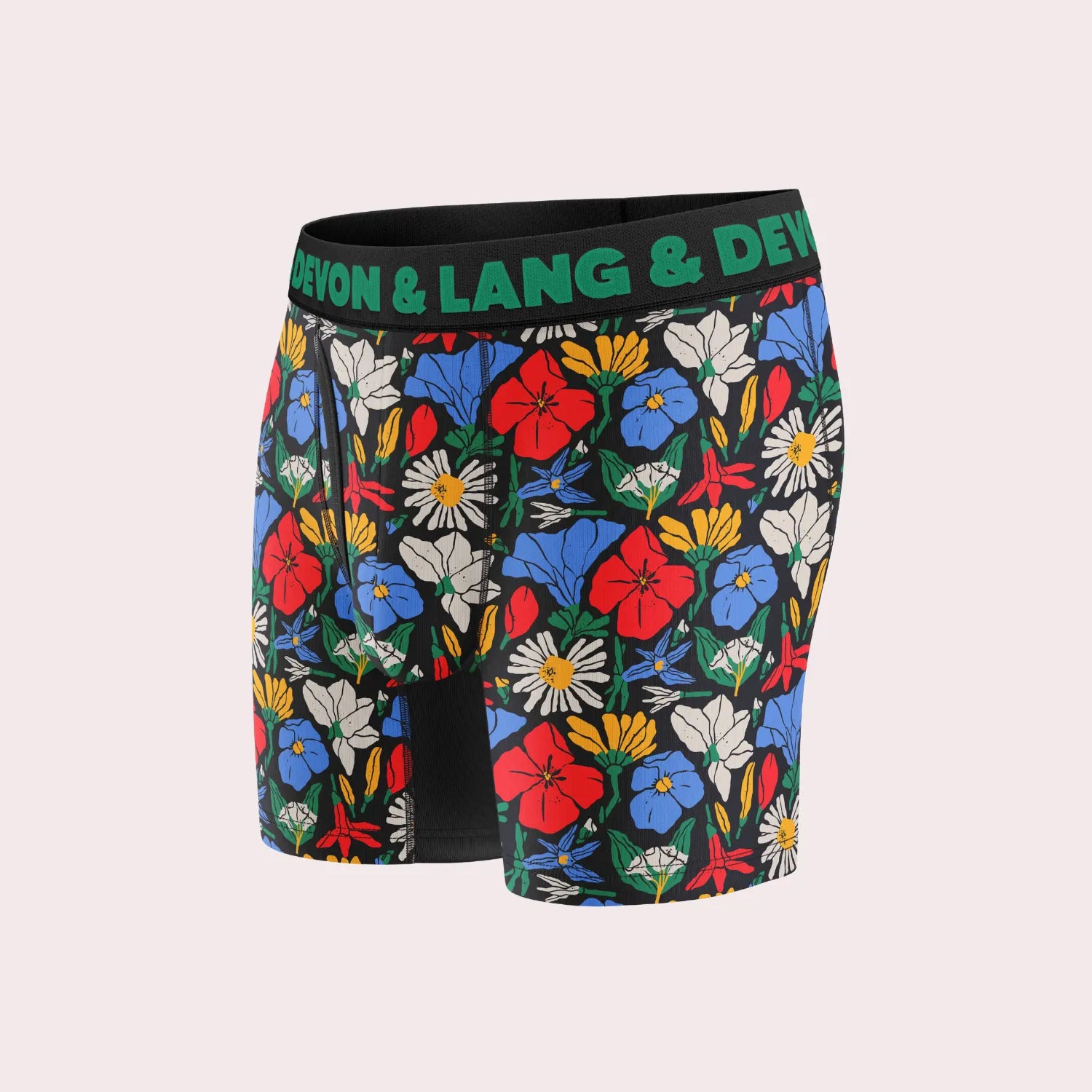 Devon + Lang Journey Men's Boxer Brief in Vivid Bloom print — Cloud Nine Pajamas Edmonton