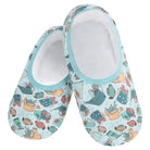 Snoozies Skinnies Lightweight Slipper Socks in Watering Cans Print - Non-skid Soles