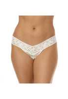 Gift Wrap Print White Gold Low Rise Hanky Panky Lace Trim