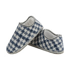 Womens Houndstooth Cabin Bootie Snoozies Blue