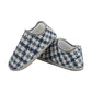 Womens Houndstooth Cabin Bootie Snoozies Blue