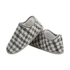 Womens Houndstooth Cabin Bootie Snoozies Grey