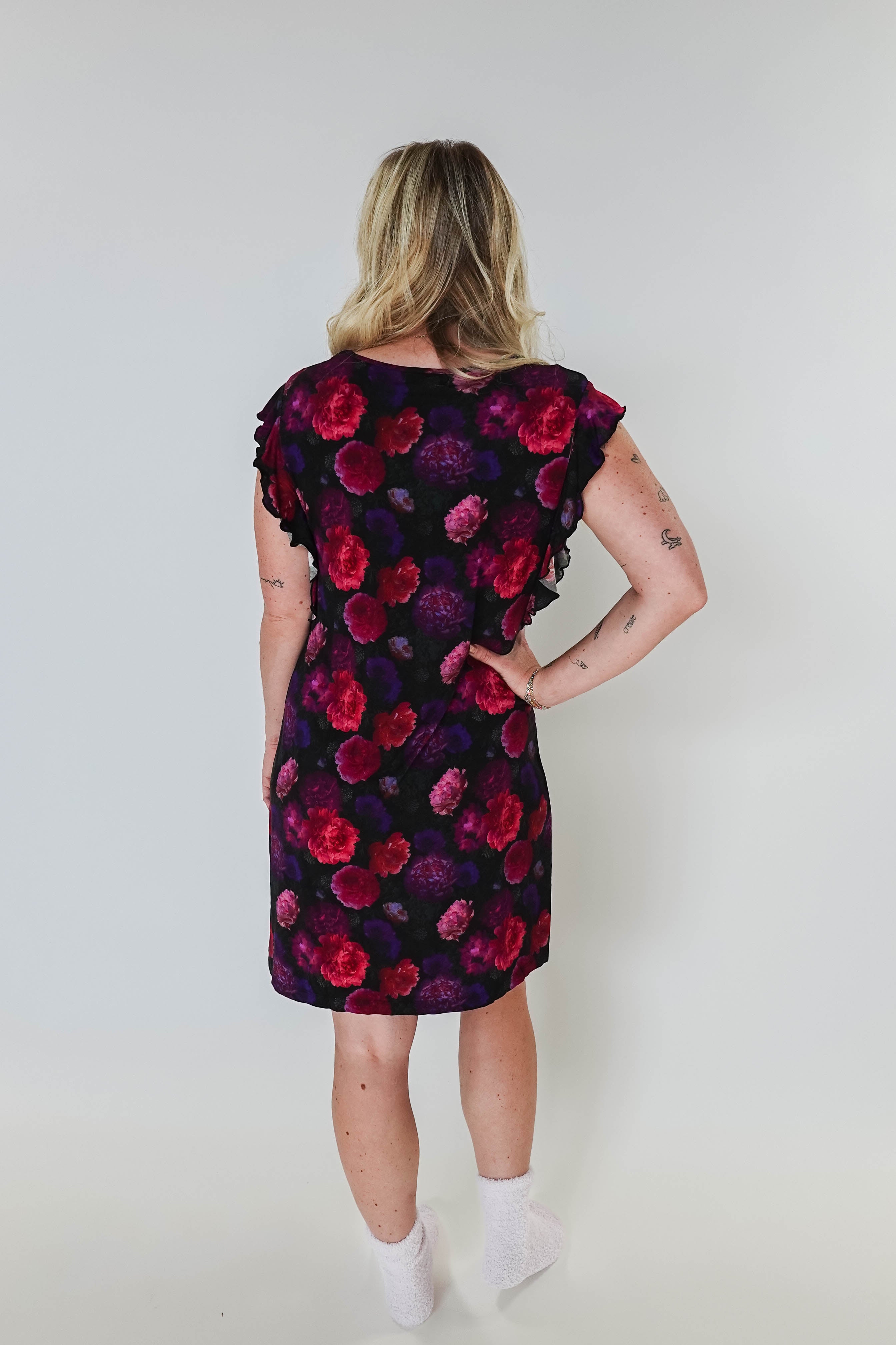 Winter Blossom Flutter Bamboo Nightgown