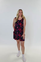 Winter Blossom Print Tank & Short PJ Set Bamboo women's purple floral bamboo tank and short pj set GEORGIA RYLAN