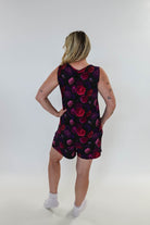 Winter Blossom Print Tank & Short PJ Set Bamboo showing back view