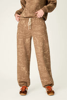 PJ Salvage Western Ways Good Hang Jogger Pant front view on model — Cloud Nine Pajamas Edmonton