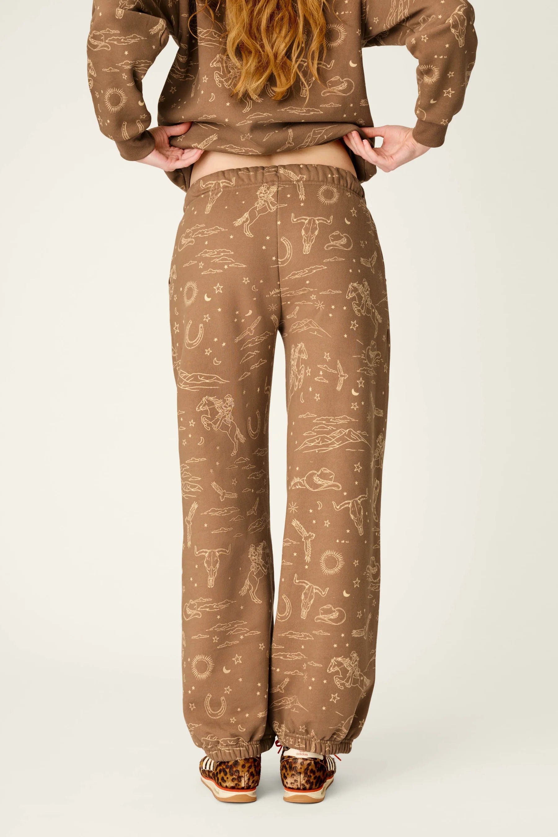 PJ Salvage Western Ways Jogger Pant back view — Cloud Nine Pajamas Edmonton