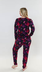 Winter Blossom Long Sleeve Jogger Bamboo PJ Set showcasing back