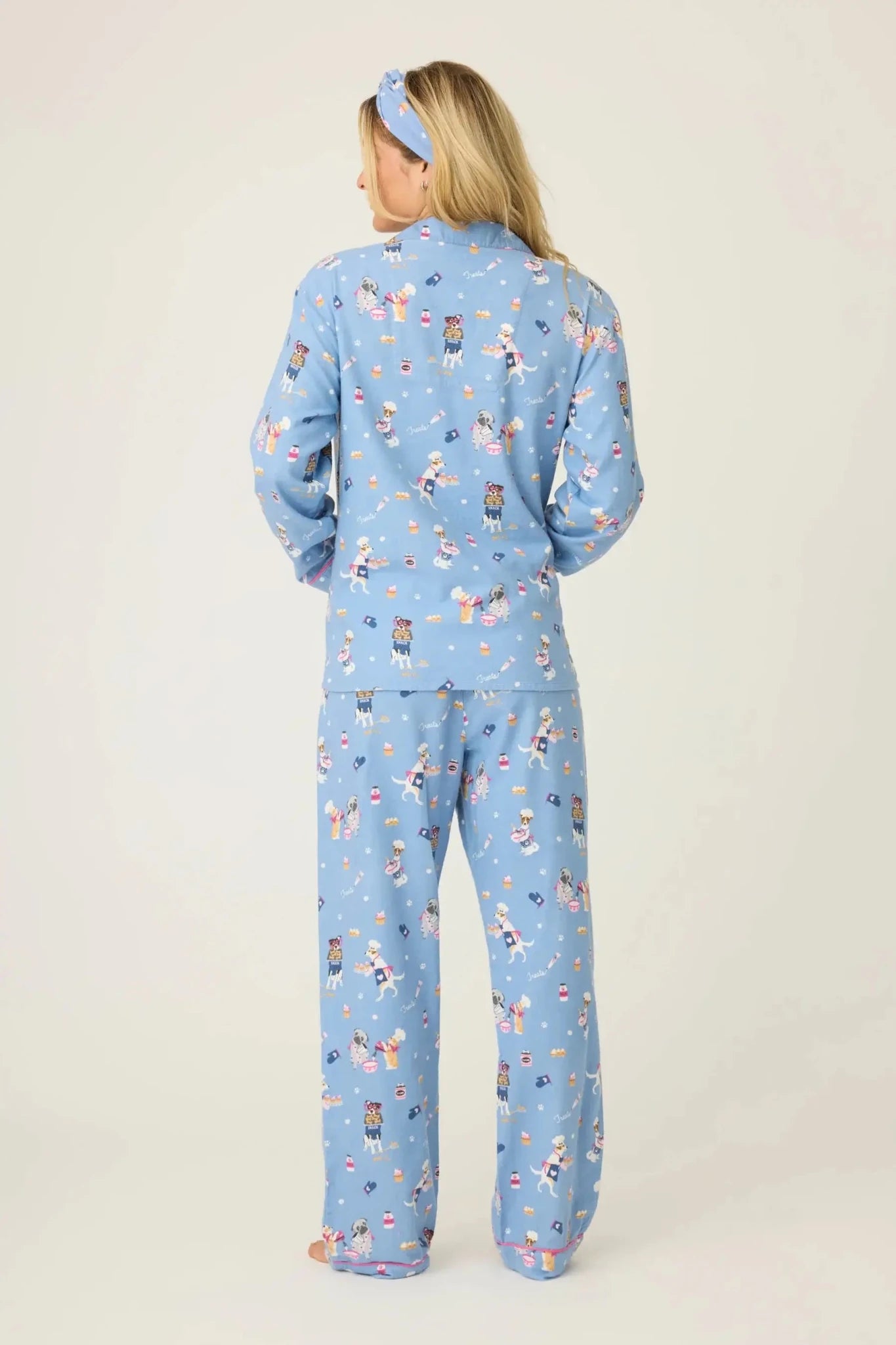 Baked Woof Love Dog Print 3 - Piece Flannel PJ Set | PJ SALVAGE - PJ Salvage - Cloud Nine Pajamas