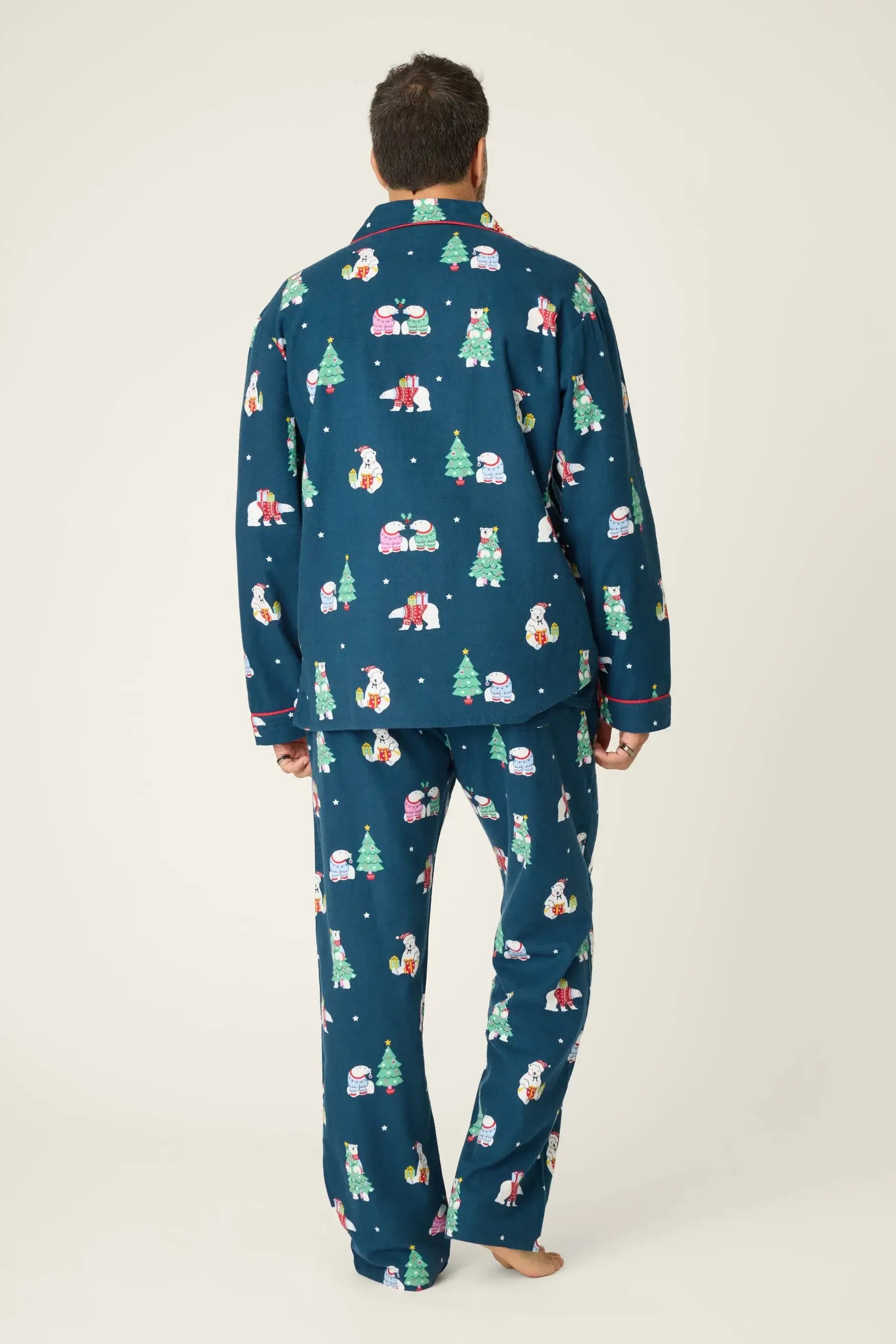 Bearly Awake Men's Flannel PJ Set | Holiday Bear Print | PJ Salvage