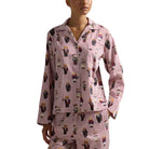 woman's iconic bear pajama set from ralph lauren sleepwear in bear red