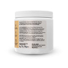 White jar of beta glucan cream with label on a white background