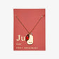Birthstone Charm Necklace in 14k Plated Gold for JULY featuring a ruby stone, labeled 'Vitality', by Foxy Originals.