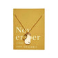 Birthstone Charm Necklace in 14k Plated Gold featuring November citrine stone and 'JOY' intention word by Foxy Originals.