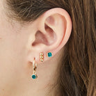 Foxy Originals Birthstone Earrings Gold huggie hoop and stud set — Cloud Nine Pajamas