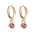 Foxy Originals Birthstone Earrings Gold huggie hoop and stud set — Cloud Nine Pajamas