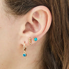 Foxy Originals Birthstone Earrings Gold huggie hoop and stud set — Cloud Nine Pajamas