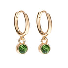 Foxy Originals Birthstone Earrings Gold huggie hoop and stud set — Cloud Nine Pajamas