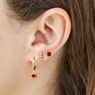 Foxy Originals Birthstone Earrings Gold huggie hoop and stud set — Cloud Nine Pajamas