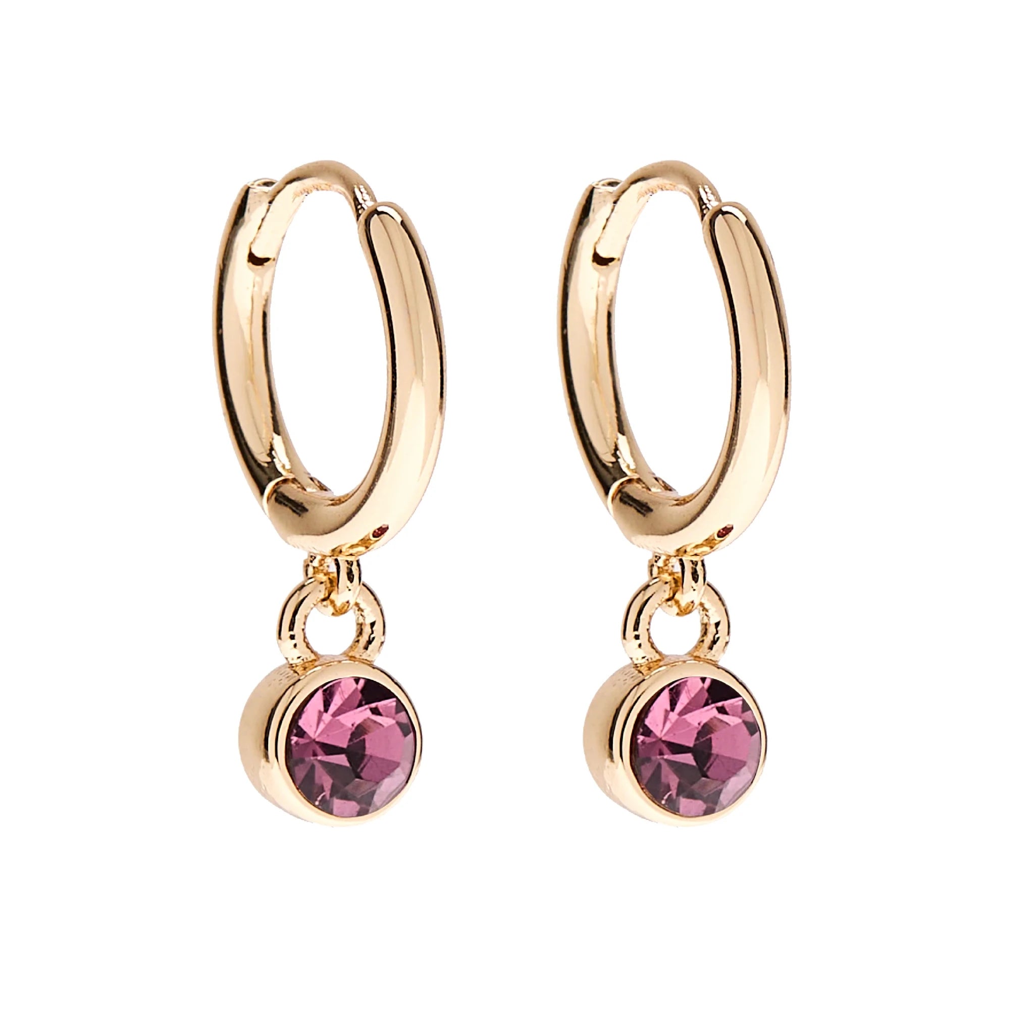 Foxy Originals Birthstone Earrings Gold huggie hoop and stud set — Cloud Nine Pajamas