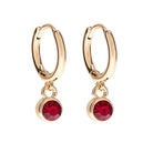 Foxy Originals Birthstone Earrings Gold huggie hoop and stud set — Cloud Nine Pajamas
