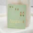 Foxy Originals Birthstone Earrings Gold huggie hoop and stud set — Cloud Nine Pajamas
